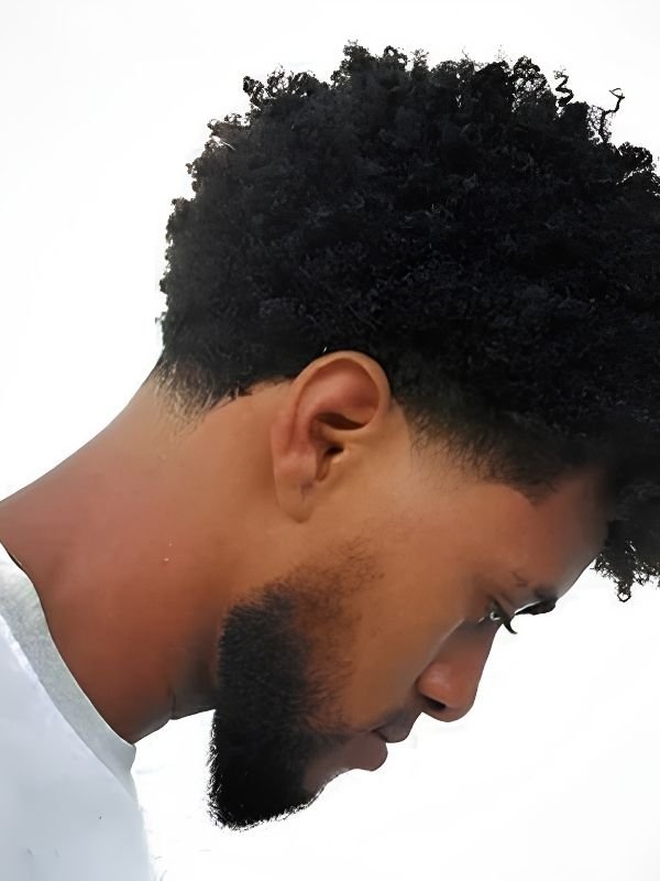 Sponged Long Afro Fade