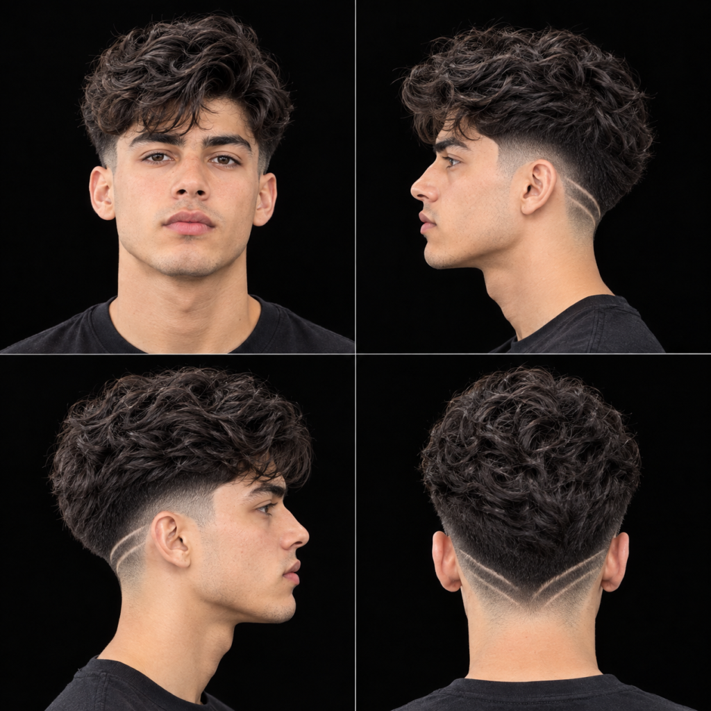 Mid taper With design On back