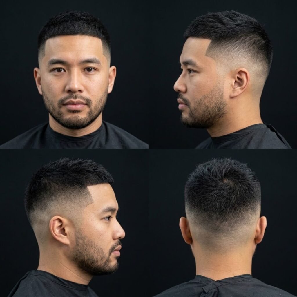 Asian Crew Cut Low Fade