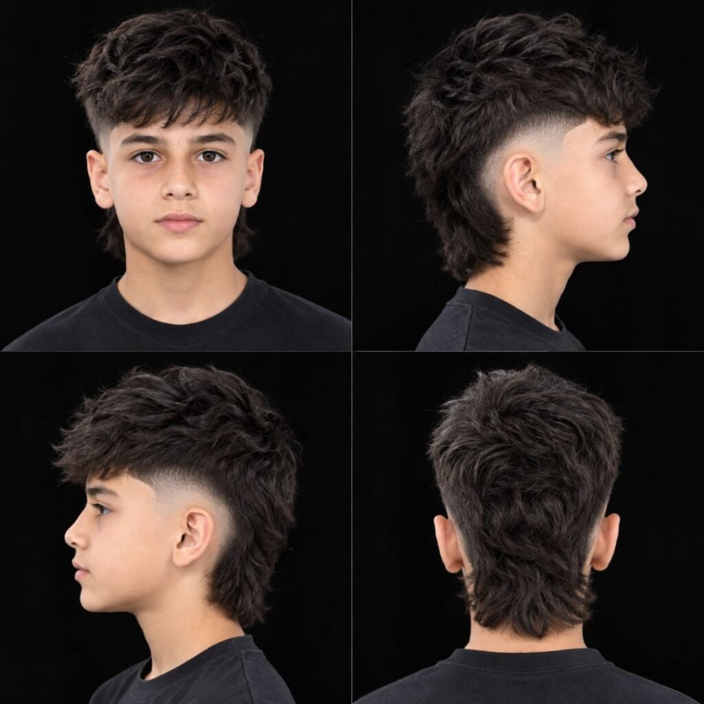 Burst Fade Mullet Kids
