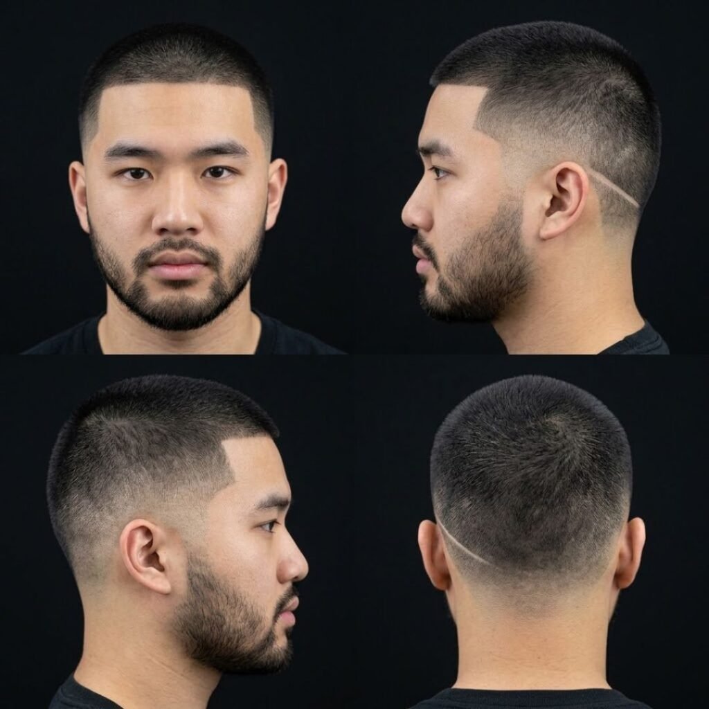 Buzz Cut with Design Line