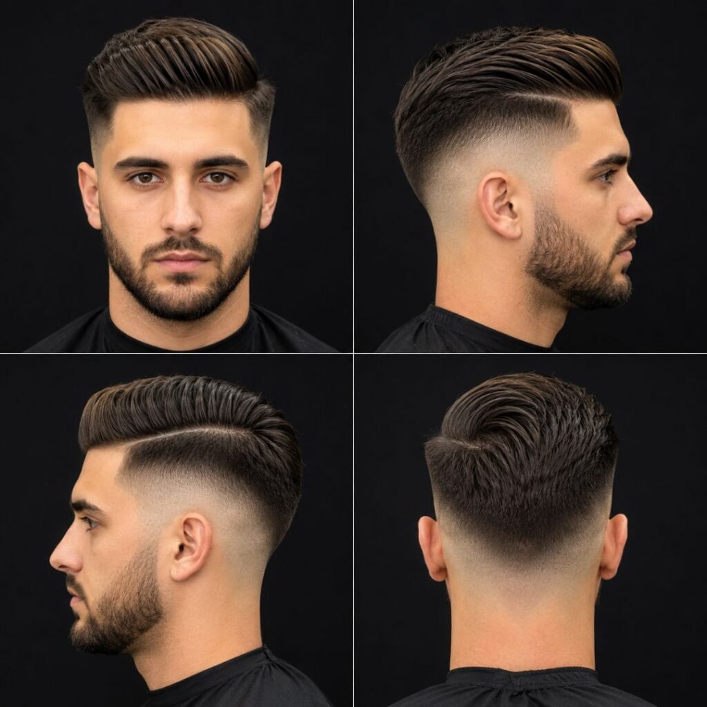 Comb Over Undercut Fade