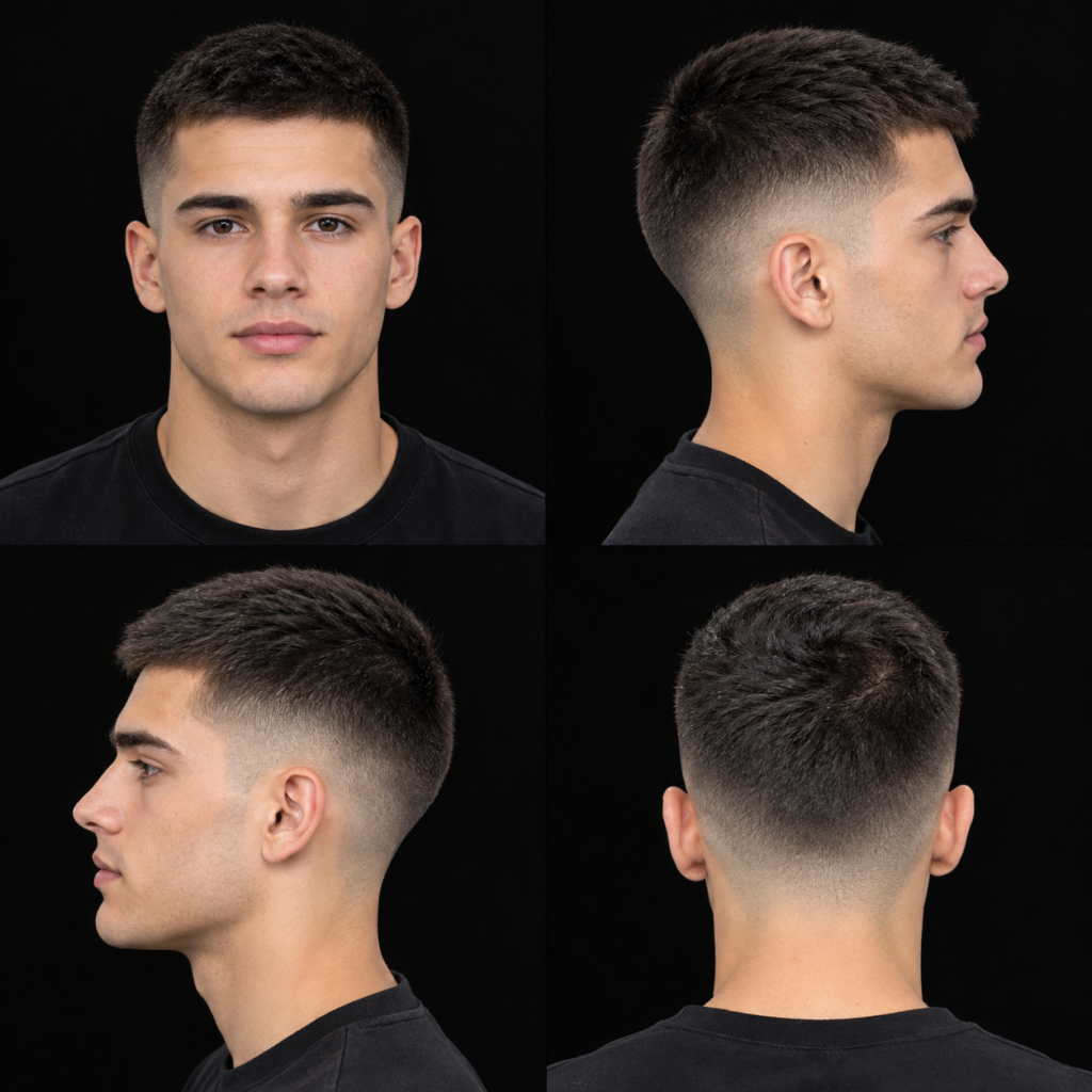 Crew Cut with Tapered Sides