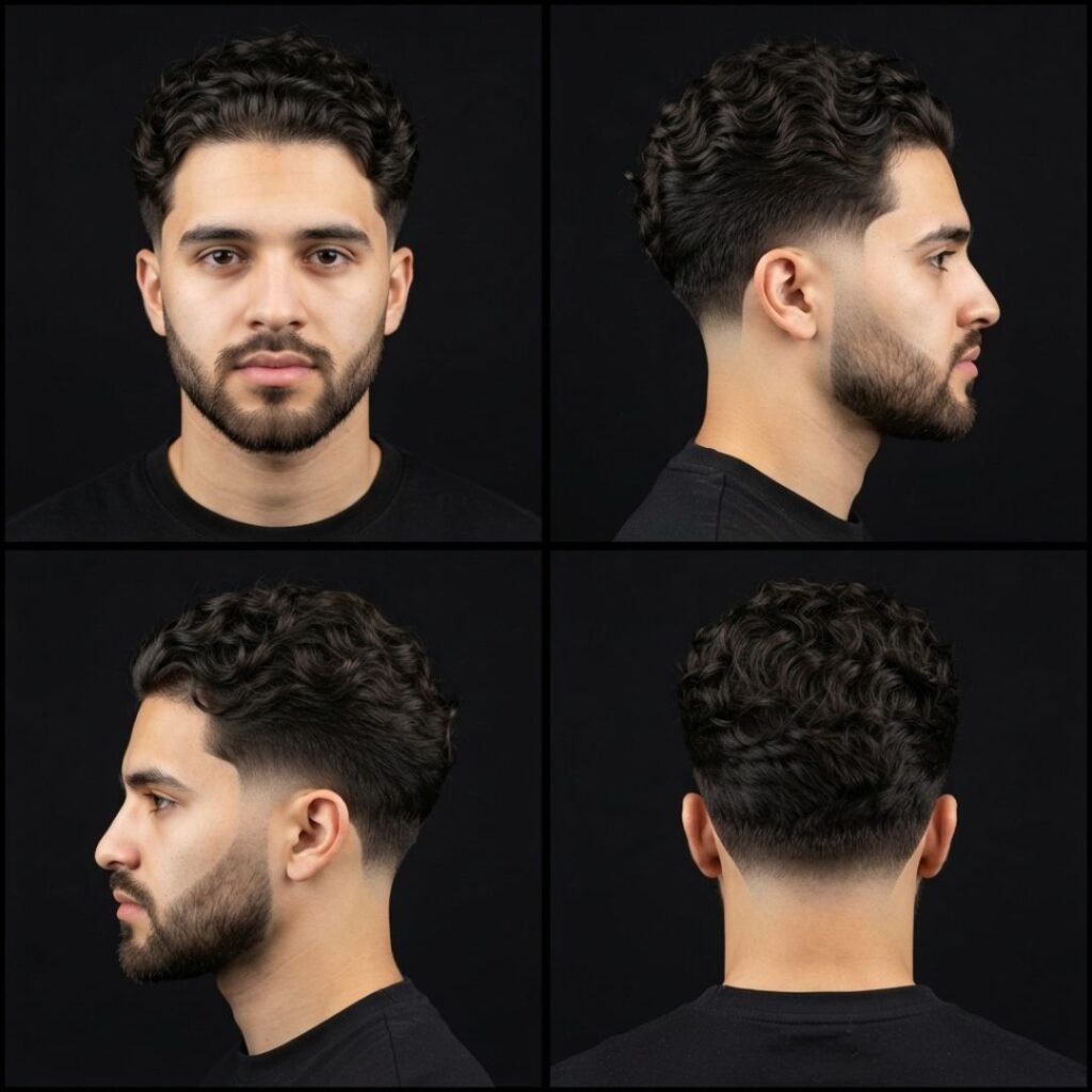 Curly Flow Low Taper Fade