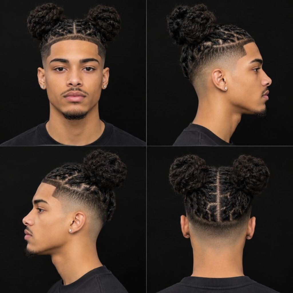 Double Loc Buns (Space Buns)