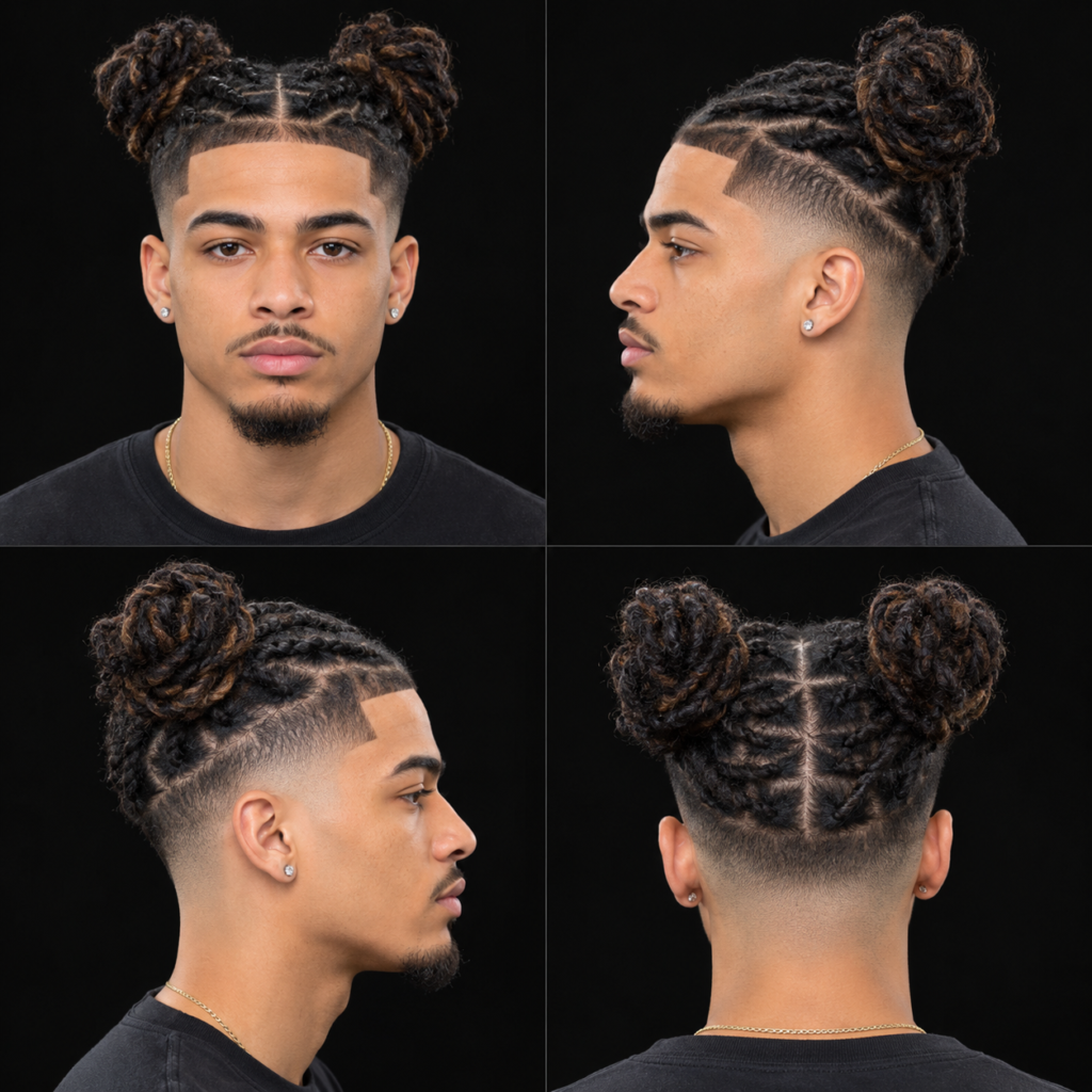 Double Loc Buns (Space Buns)