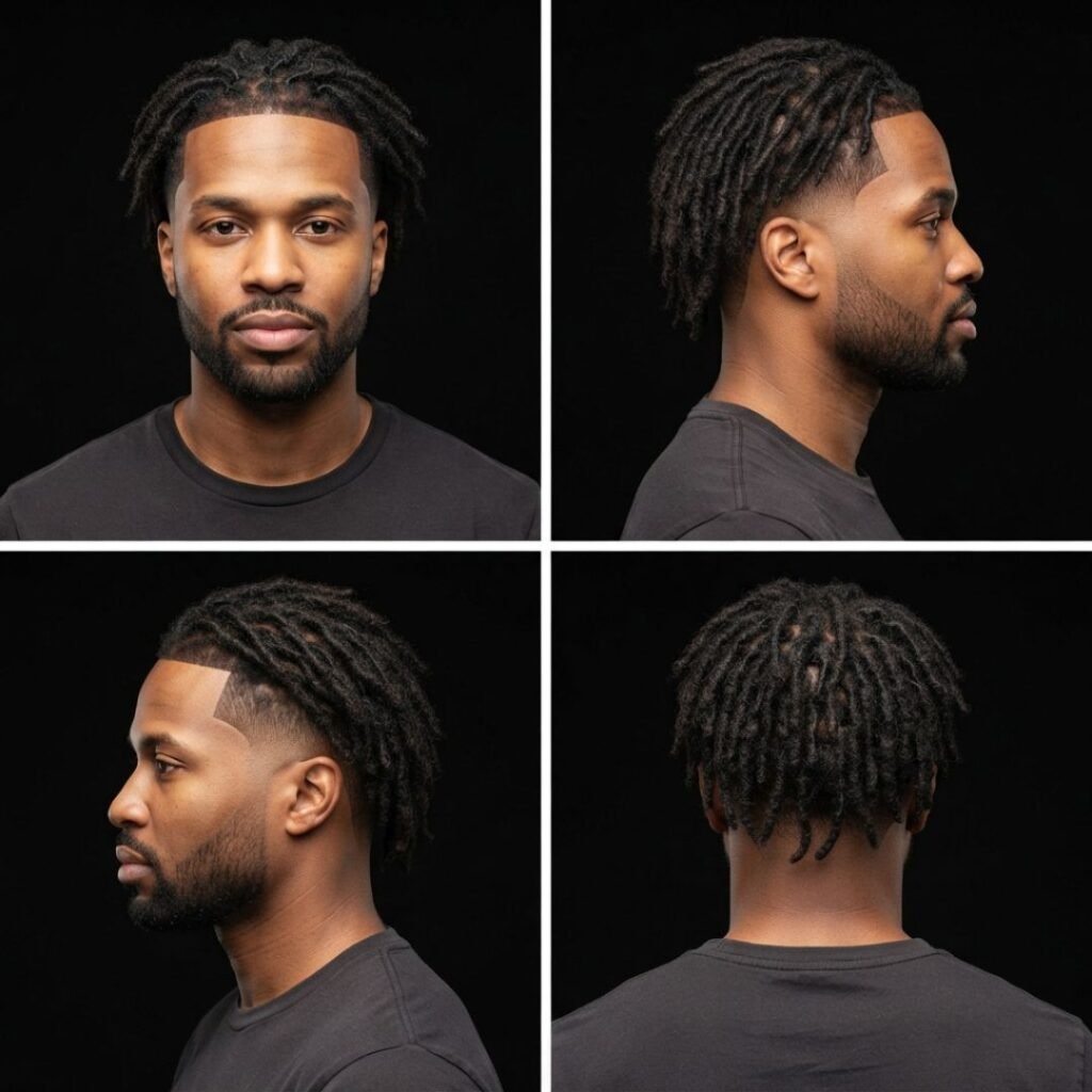 Dreadlocks / Locs with Mid Taper Fade