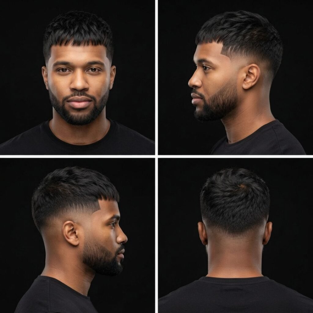 French Crop with Mid Taper Fade