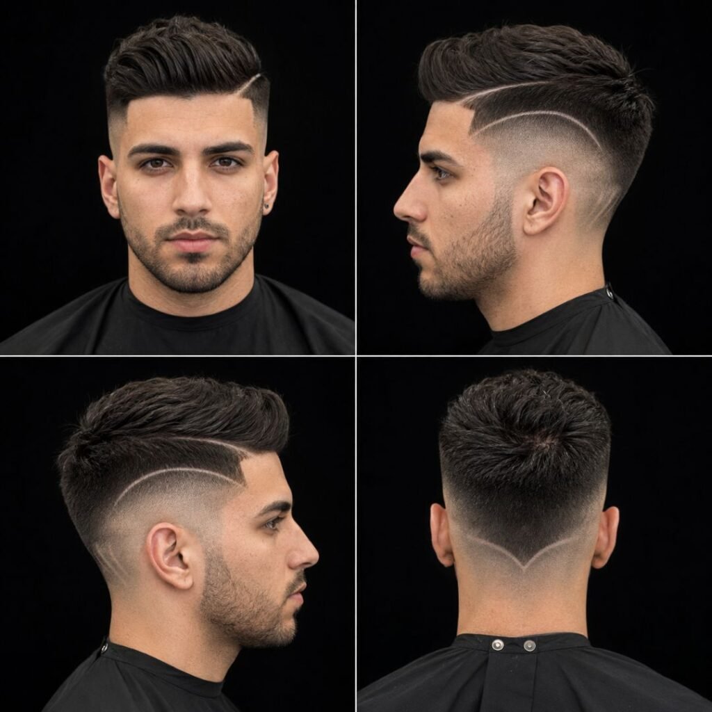 Fresh Mid Undercut Fade with Cool Design