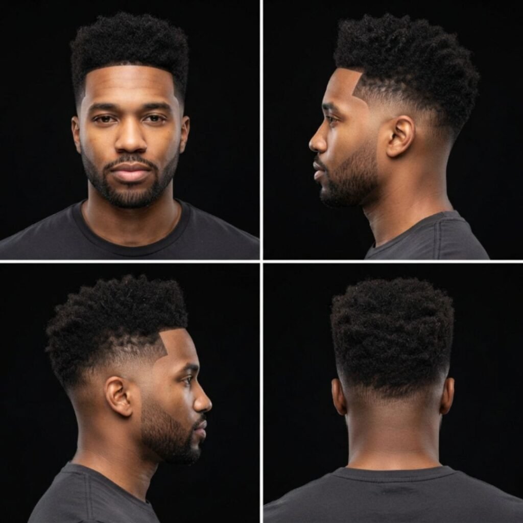 High Top with Low Taper Fade