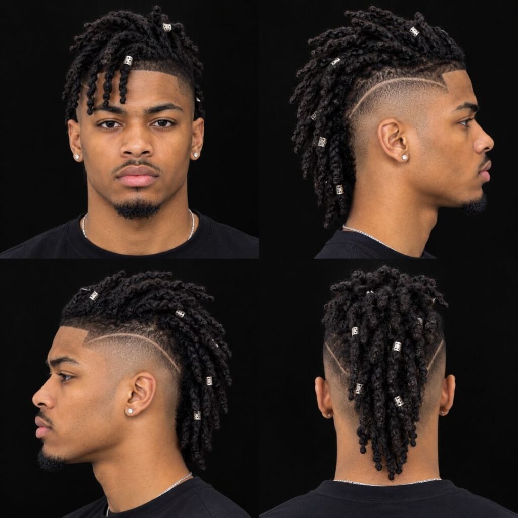 Loc Hawk with Shaved Sides