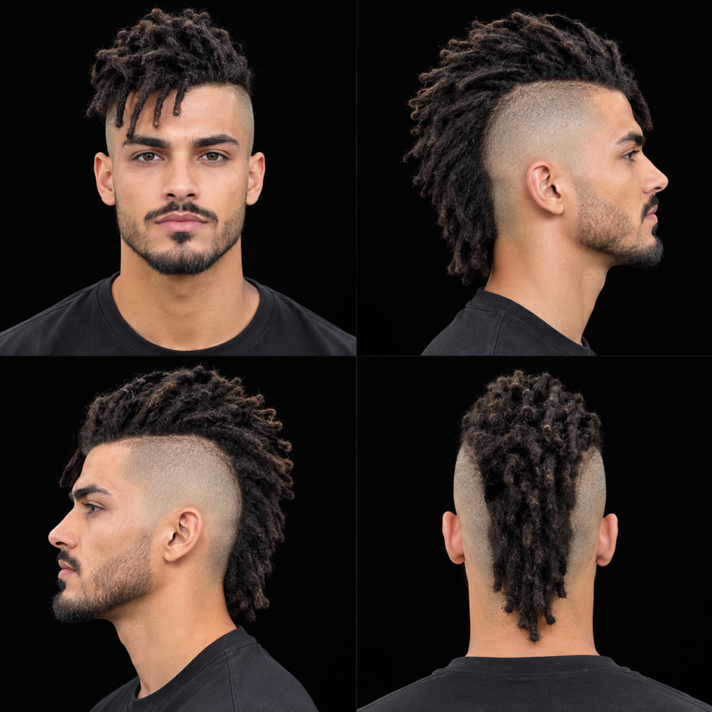 Loc Hawk with Shaved Sides