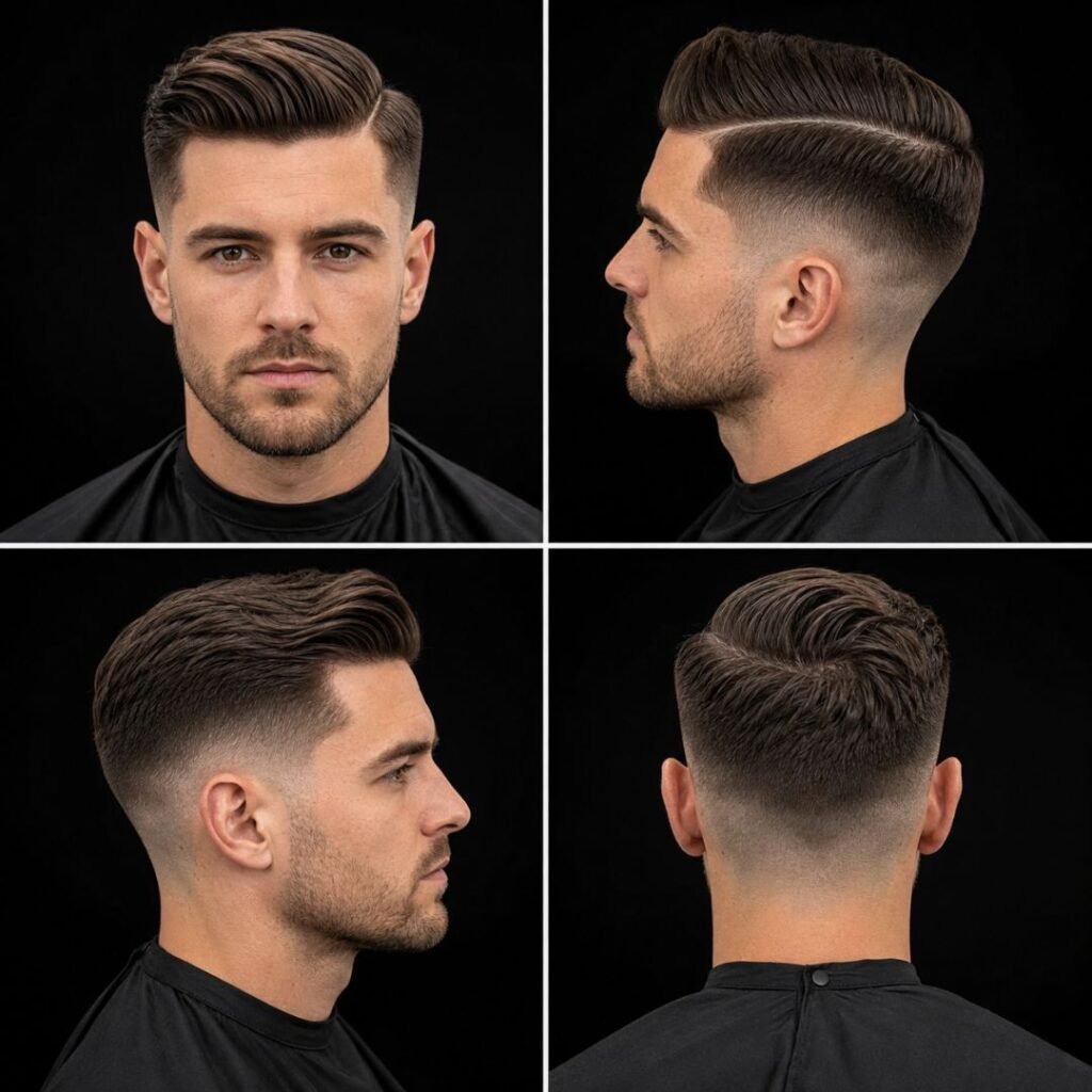 Low Fade Undercut with Side Part