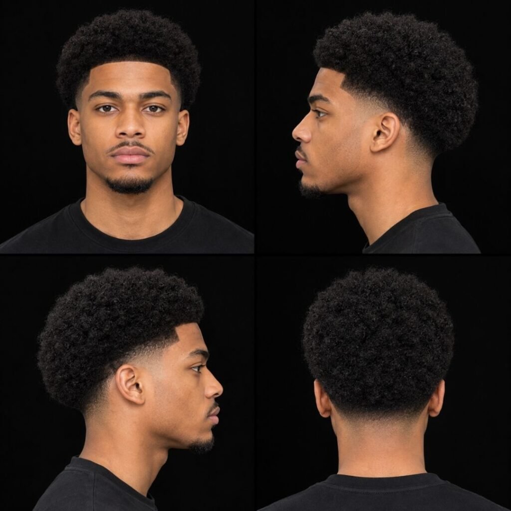 Low Taper Fade + Afro