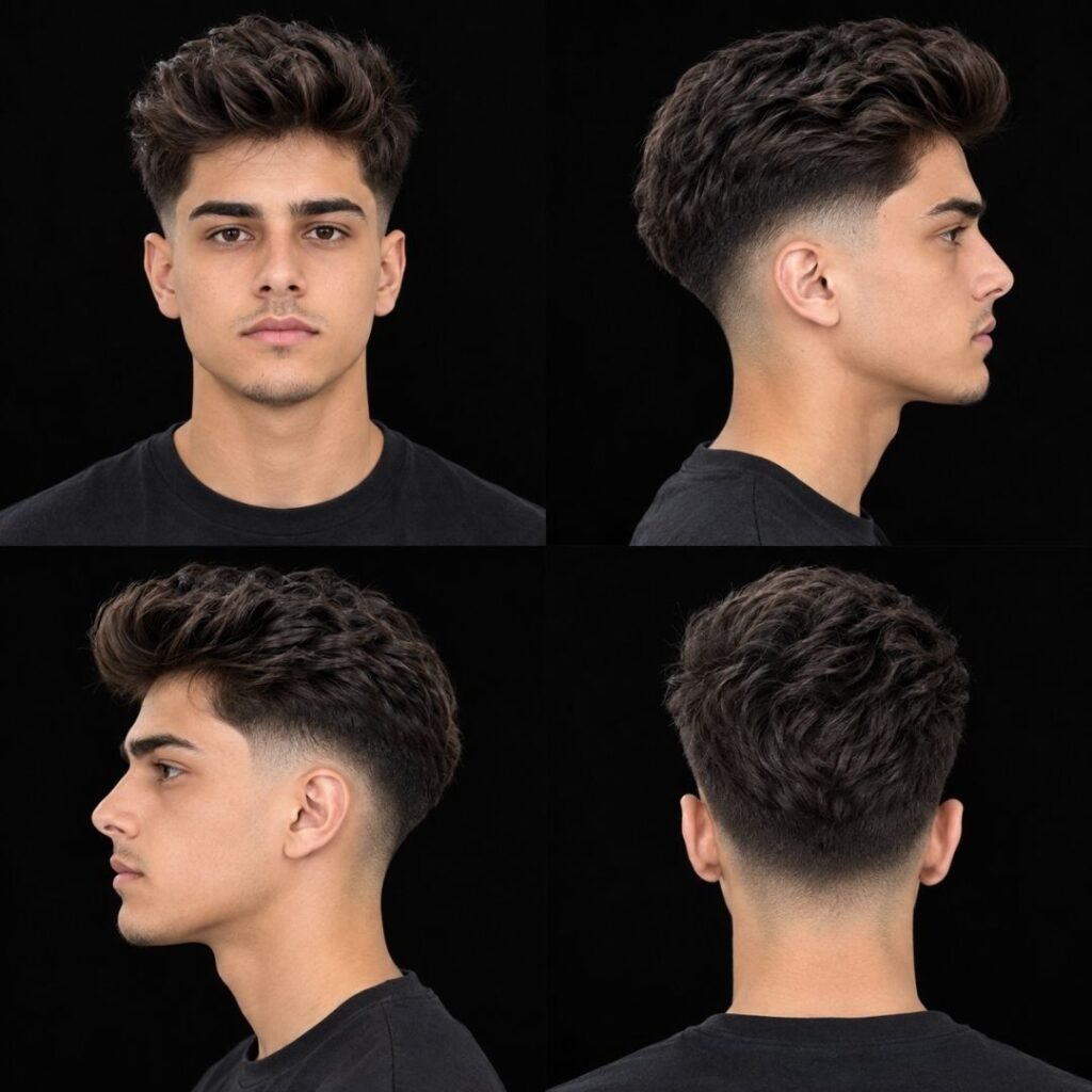 Low Taper Fade + Blowout