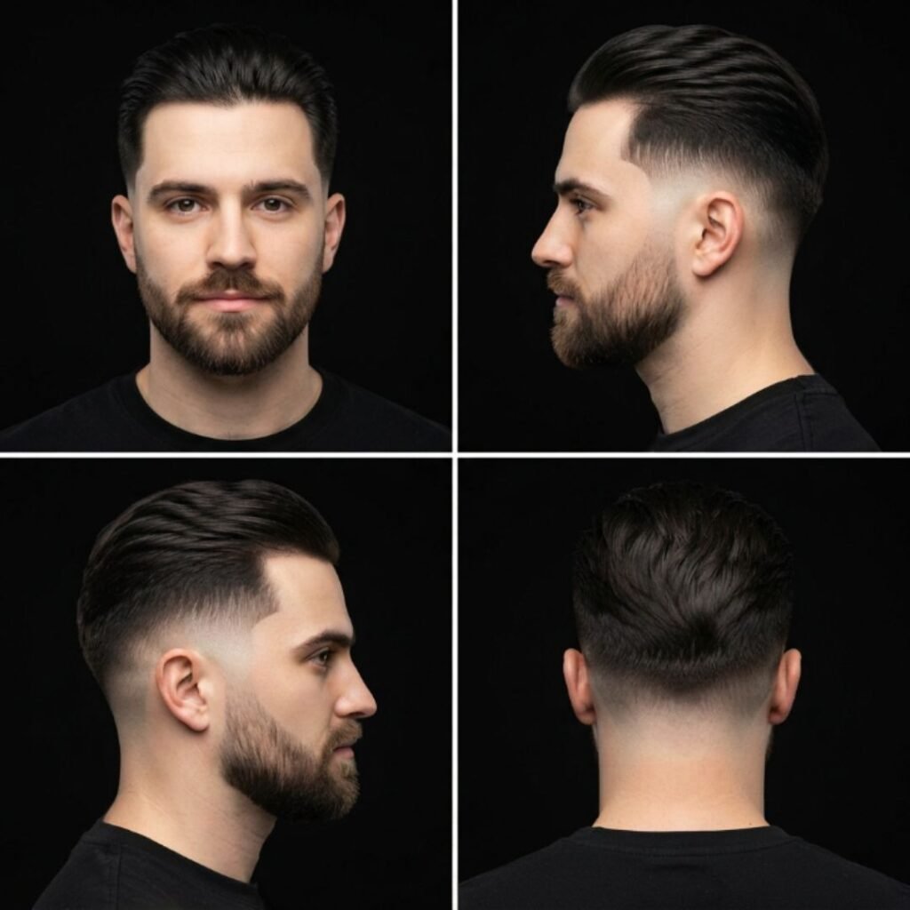 Low Taper Fade Brush Back