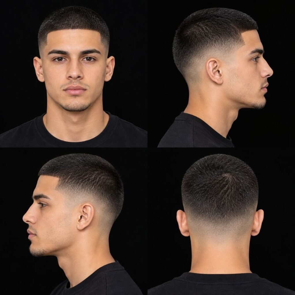 Low Taper Fade + Buzz Cut