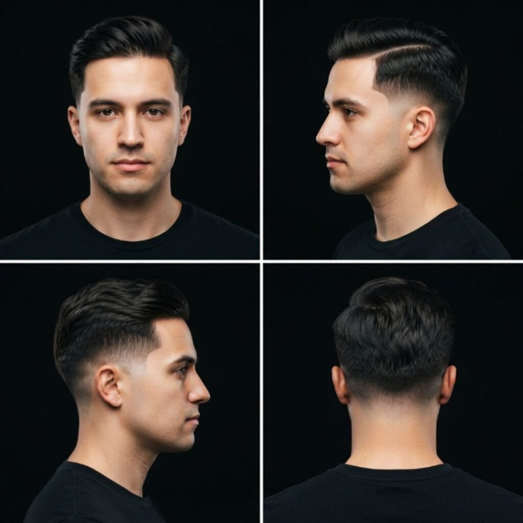 Low Taper Fade Comb Over