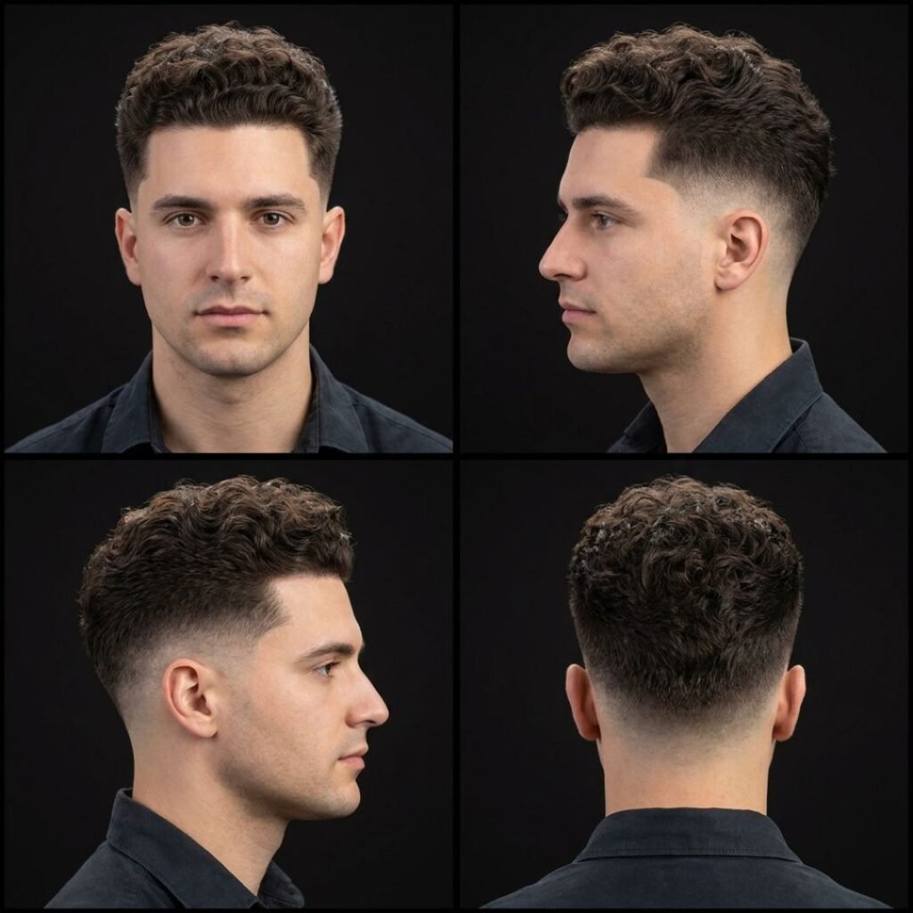 Low Taper Fade Long Hair for Curly Hair
