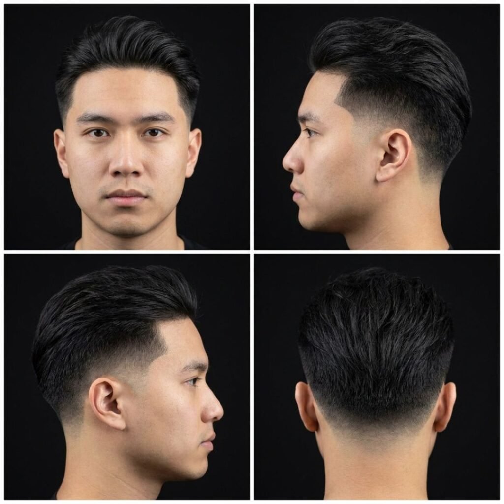 Low Taper Fade Long Hair for Fine or Thin Hair