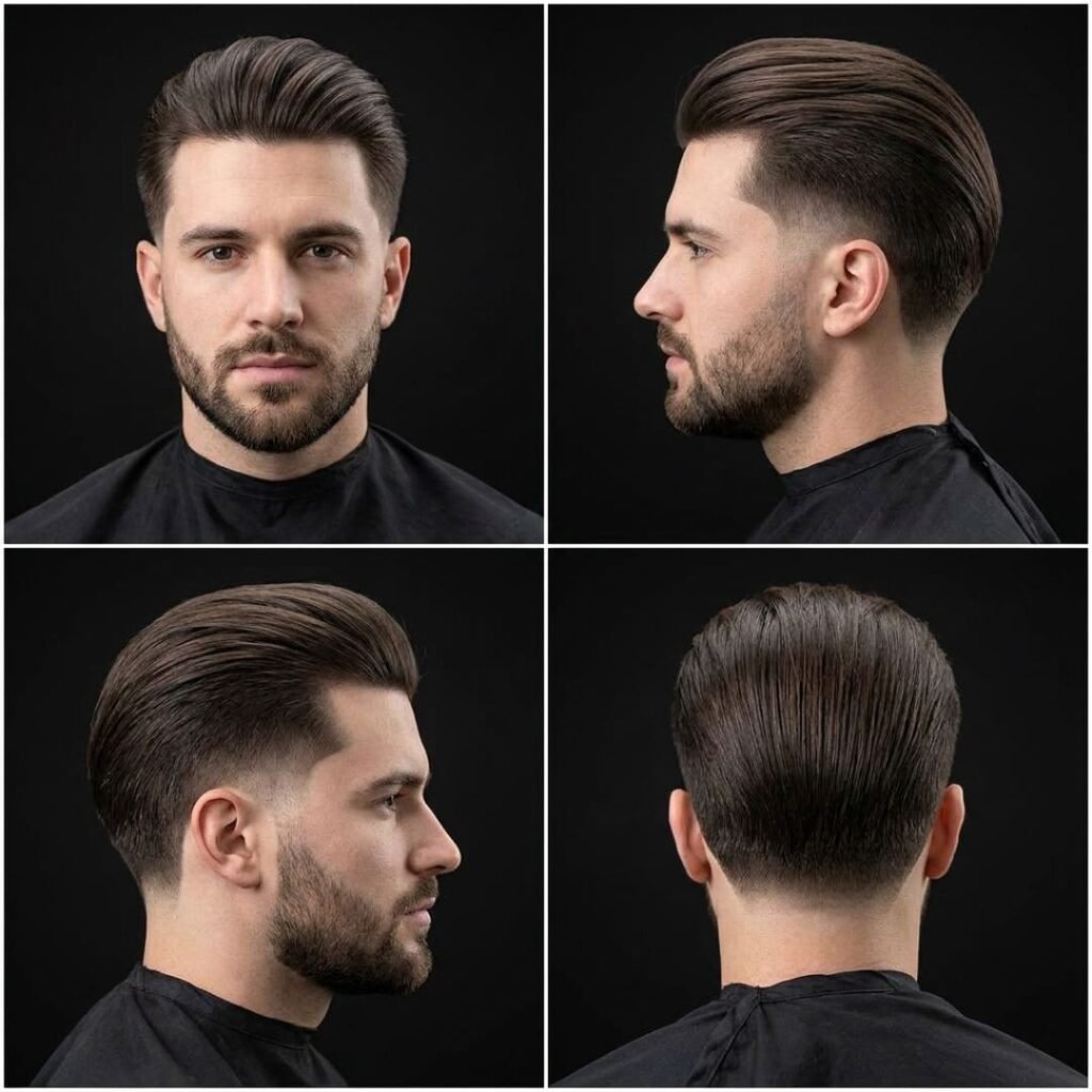 Low Taper Fade Long Hair for Straight Hair