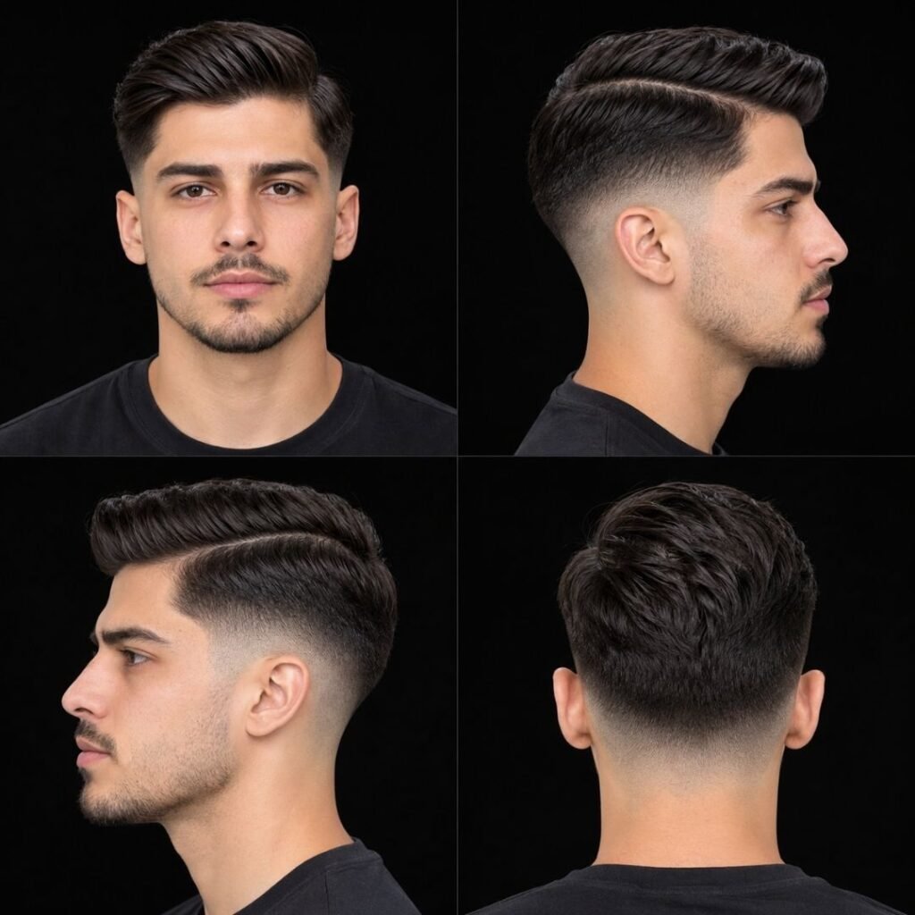Low Taper Fade + Side Part
