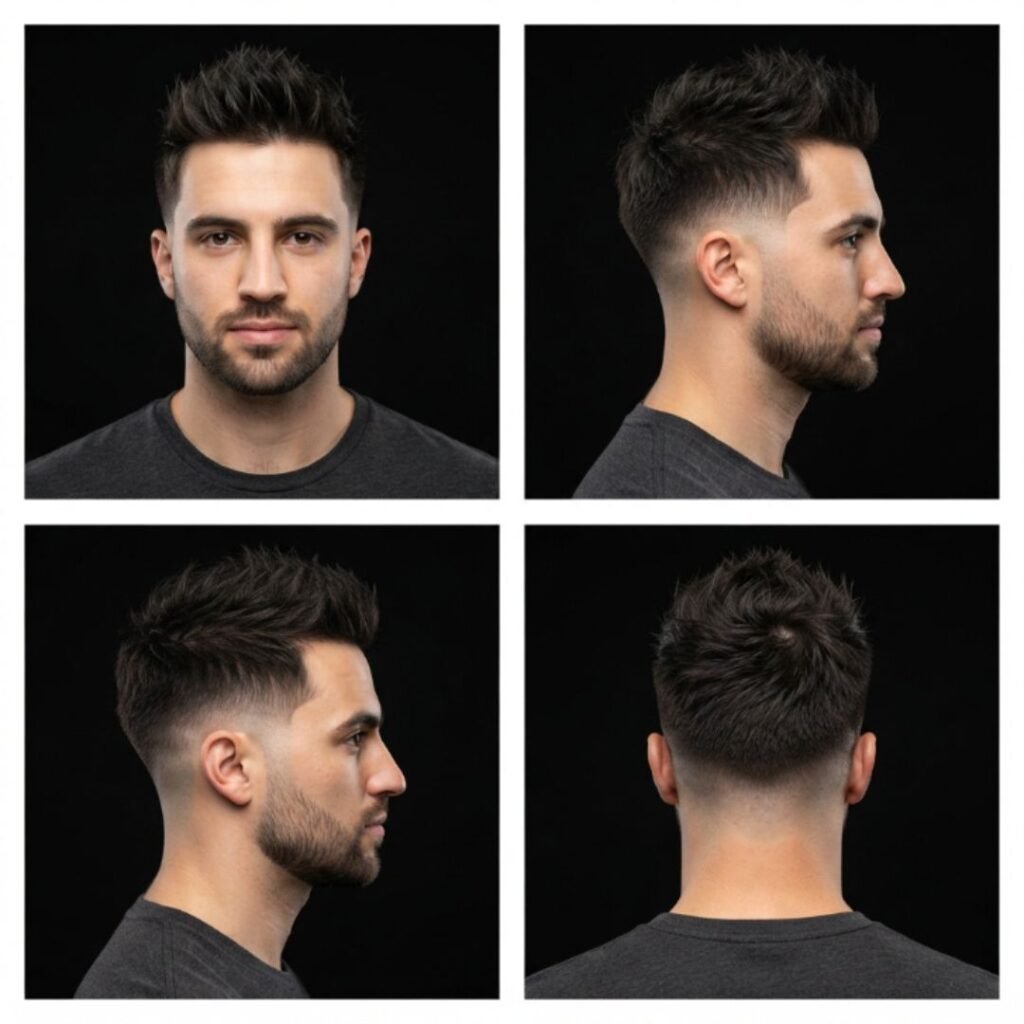 Low Taper Fade Spiky Hair