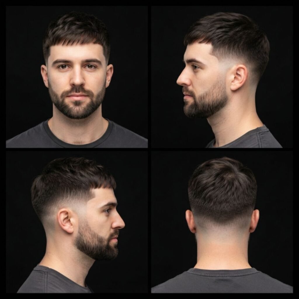 Low Taper Fade Straight Hair