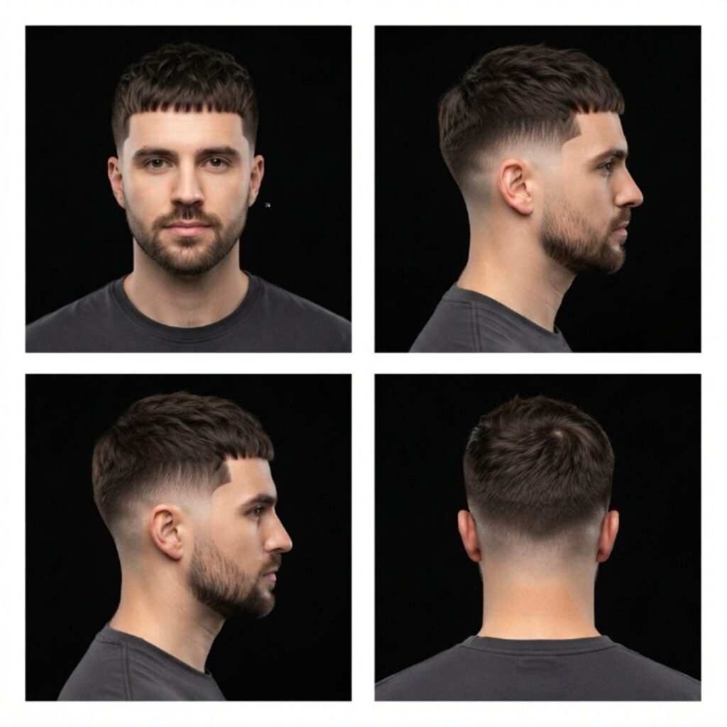 Low Taper Fade Textured Crop
