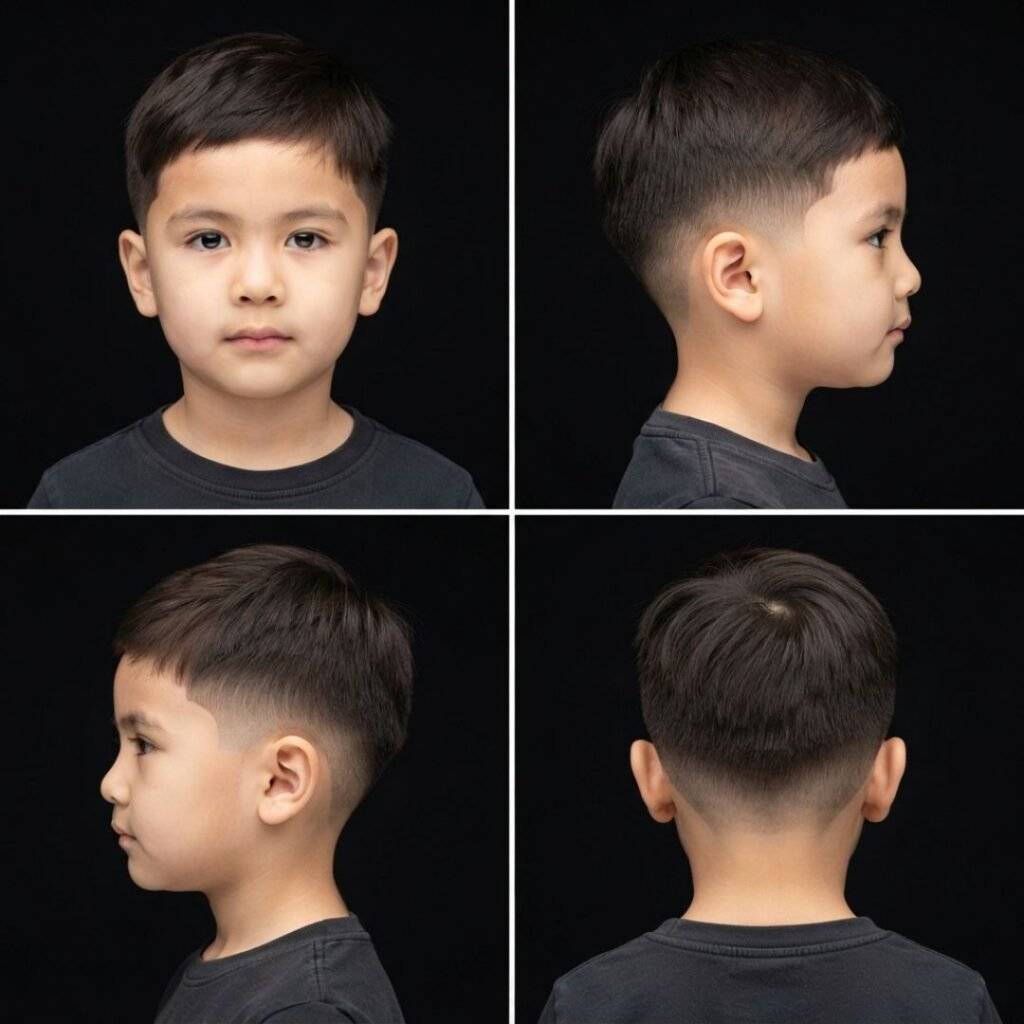 Low Taper Fade for Straight Hair Boys