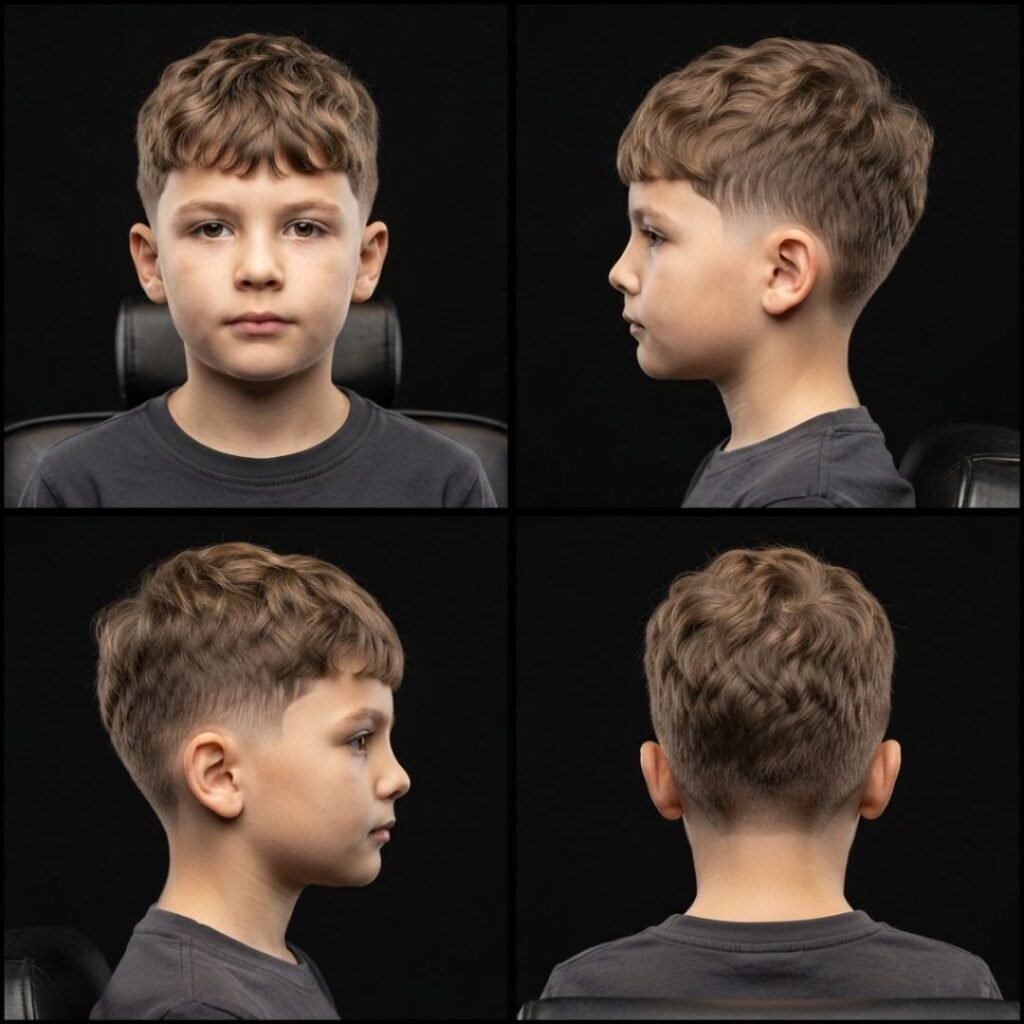Low Taper Fade for Wavy Hair Boys
