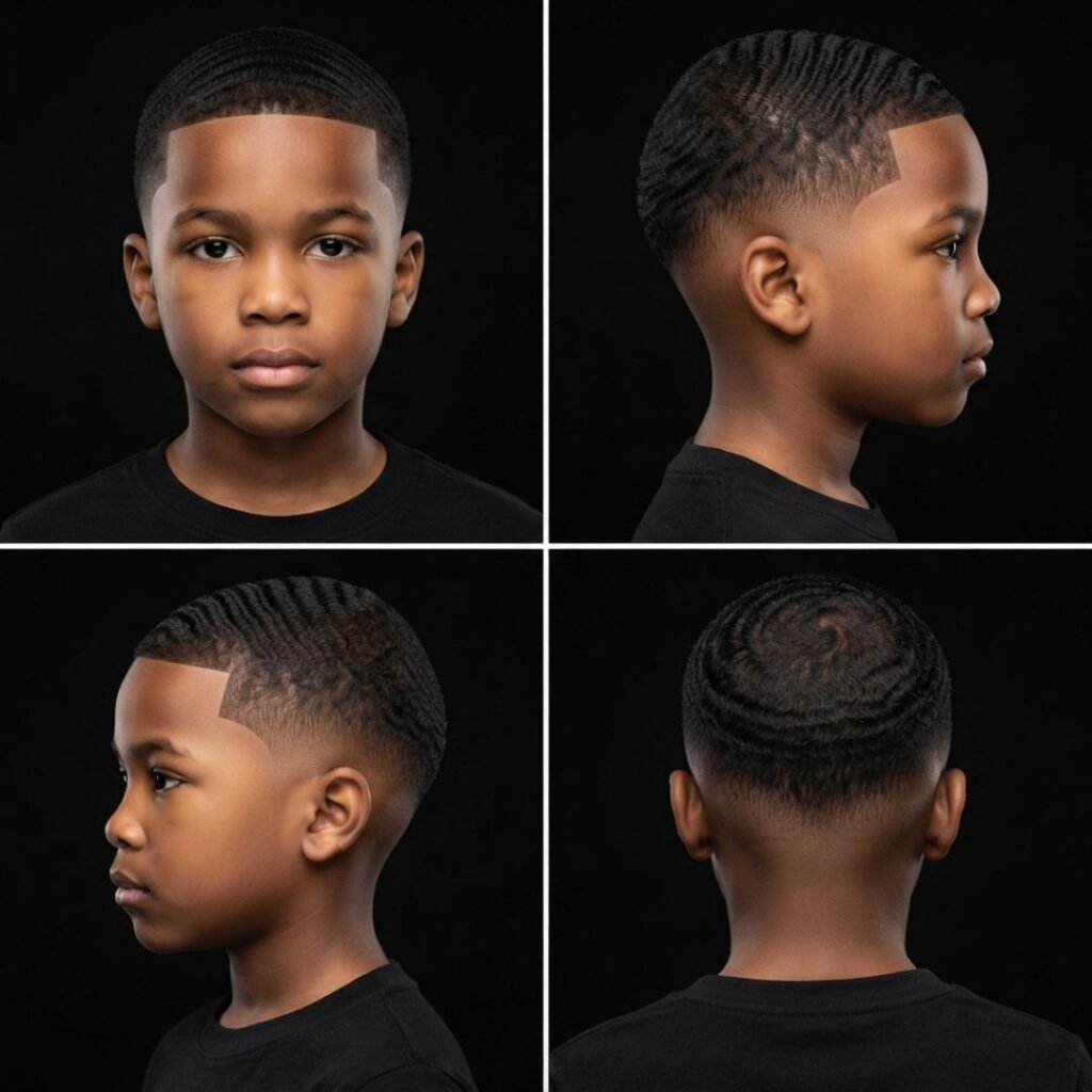 Low Taper Fade with 360 Waves (for Black Boys)