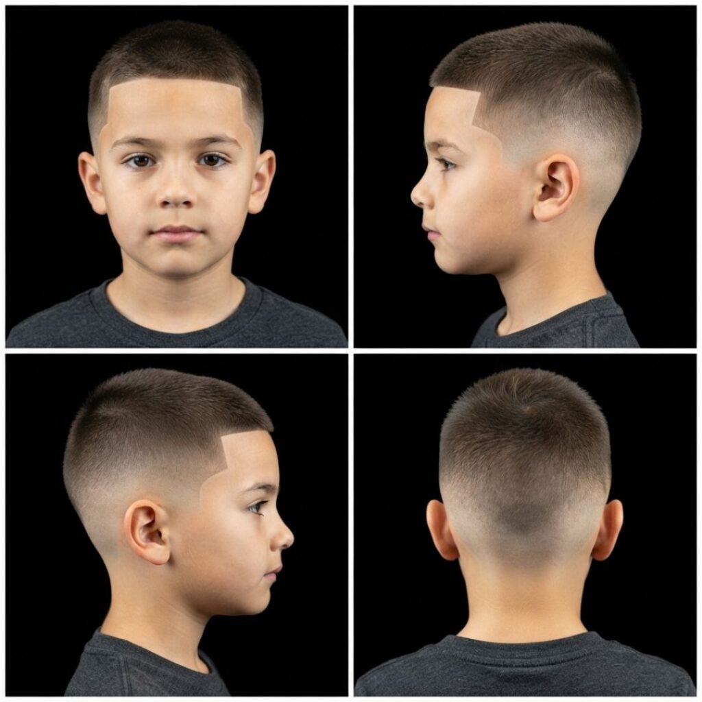 Low Taper Fade with Buzz Cut