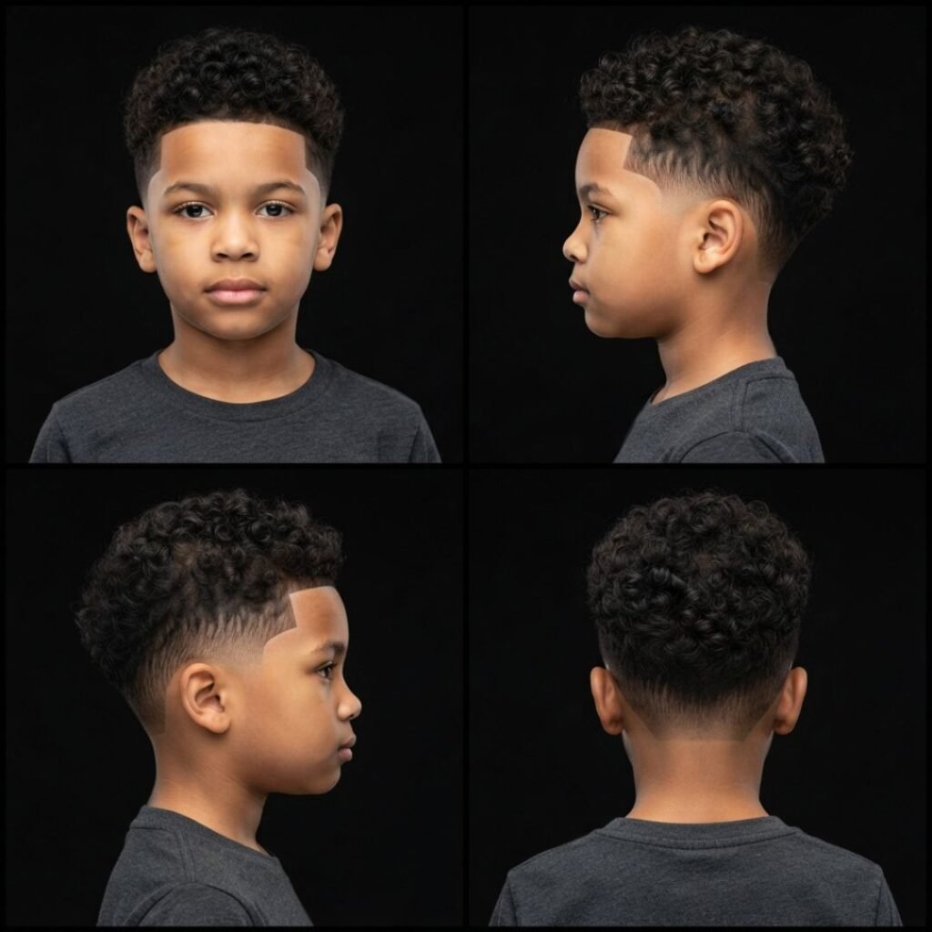 Low Taper Fade with Curly Top