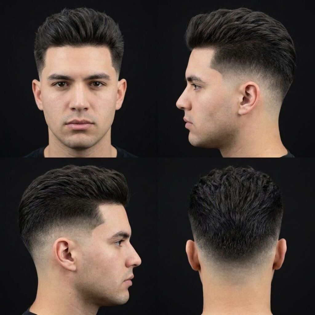Low Taper Fade with Long Hair (The Classic)