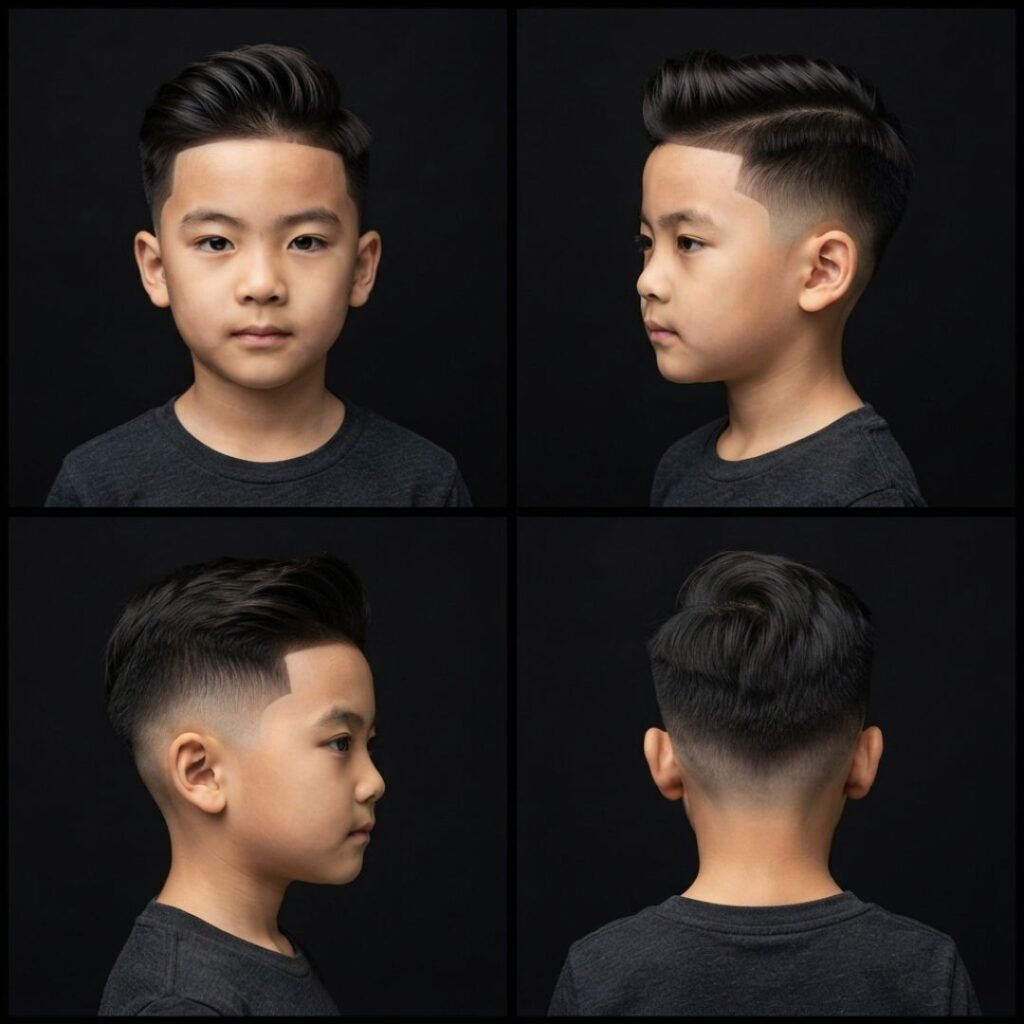 Low Taper Fade with Pompadour