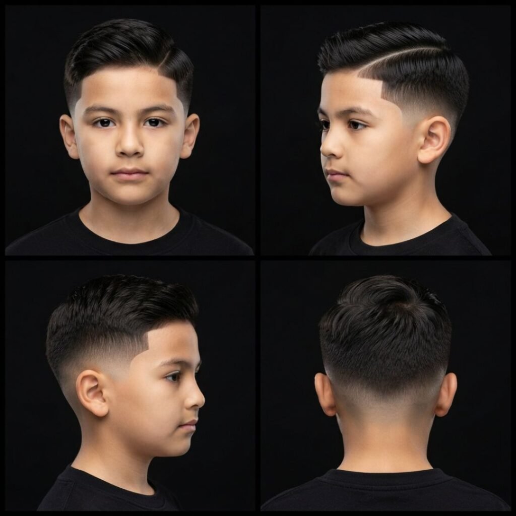 Low Taper Fade with Side Part