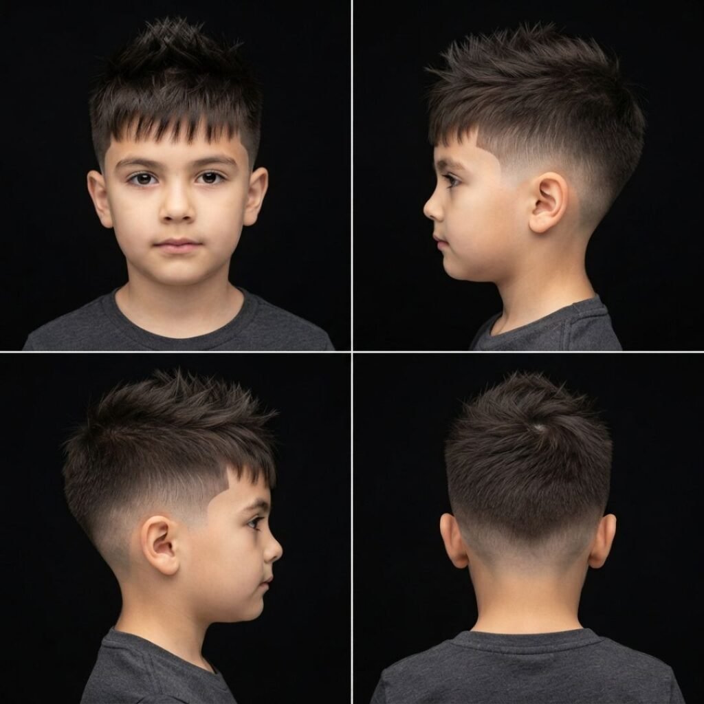 Low Taper Fade with Spiky Top