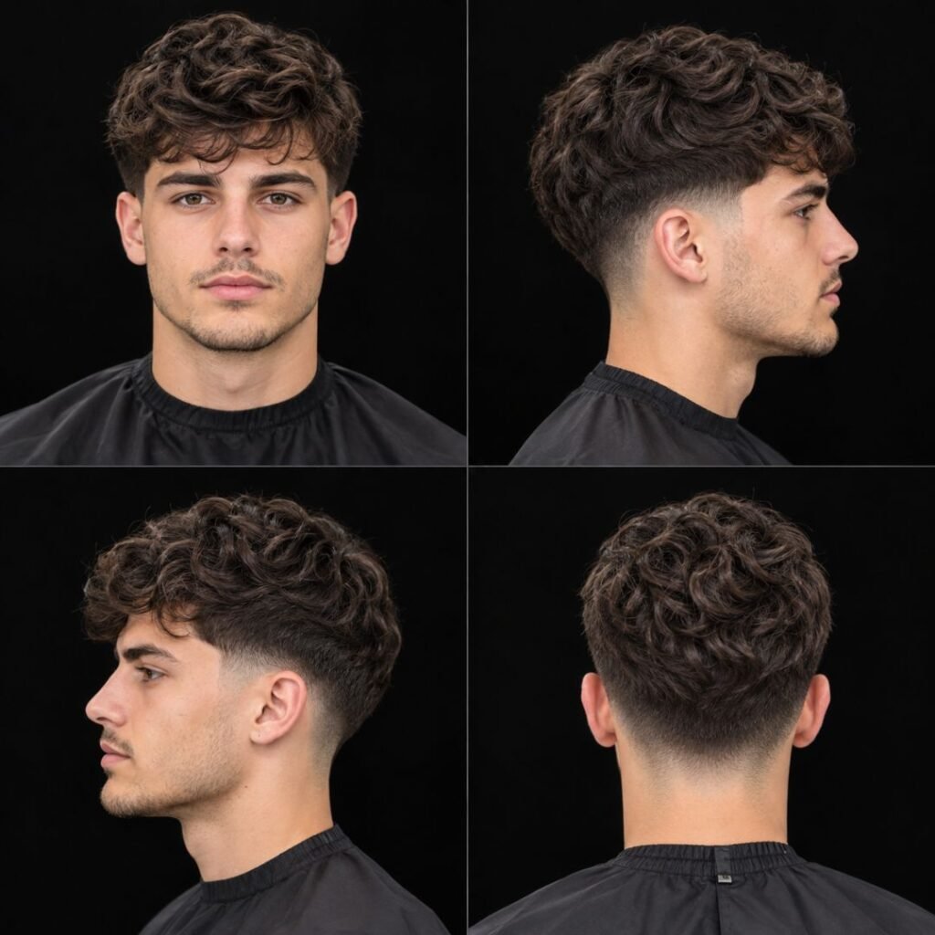Low Taper Fade with Wavy Hair