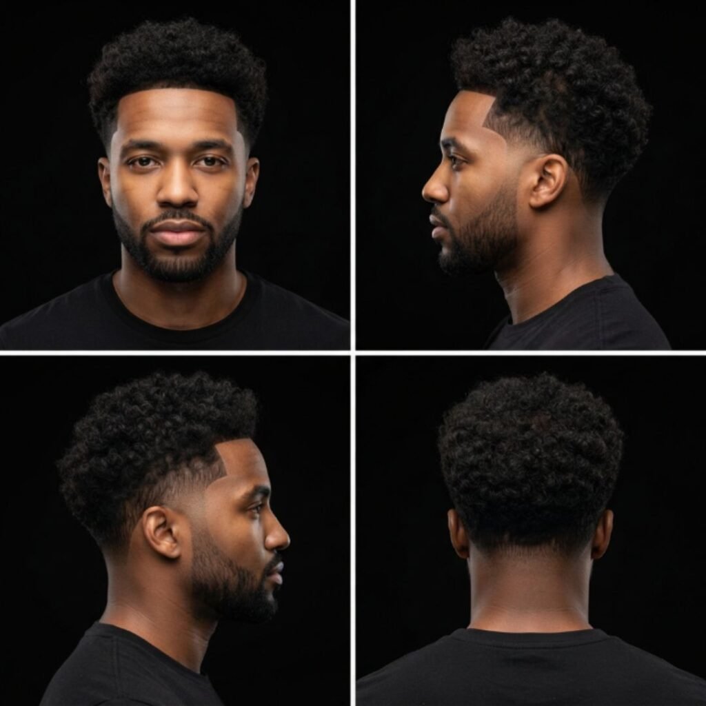 Low Taper with Curly Top