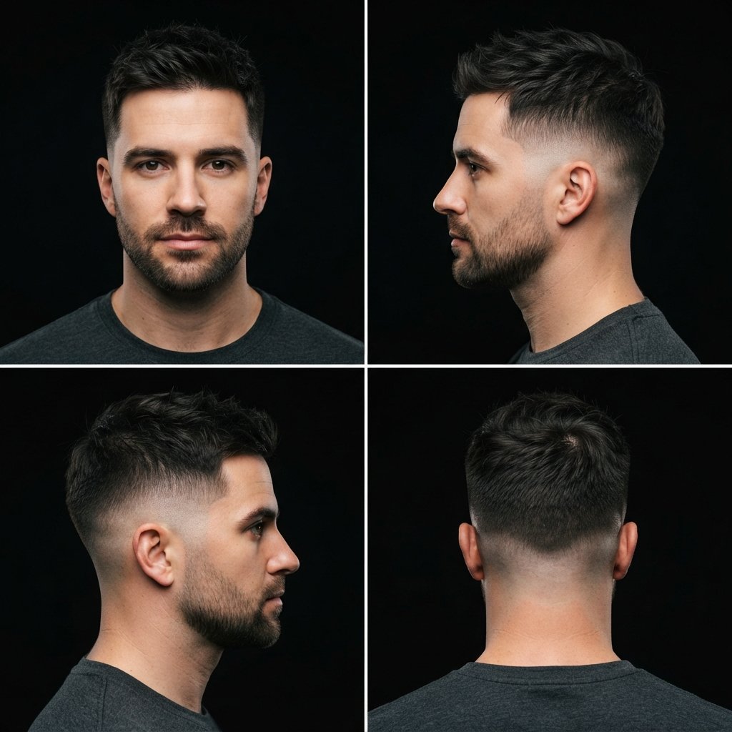 Edgy Crew Cut with Short Fade