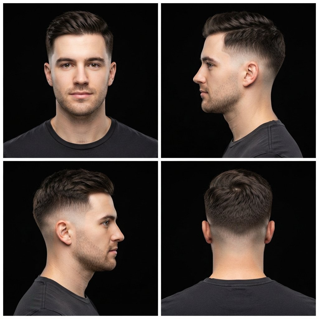 Side Swept Crew Cut Fade