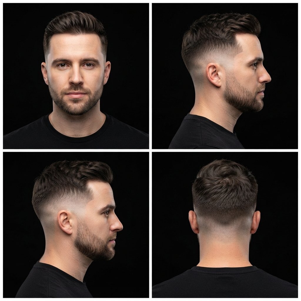 Crew Cut with Pompadour Touch