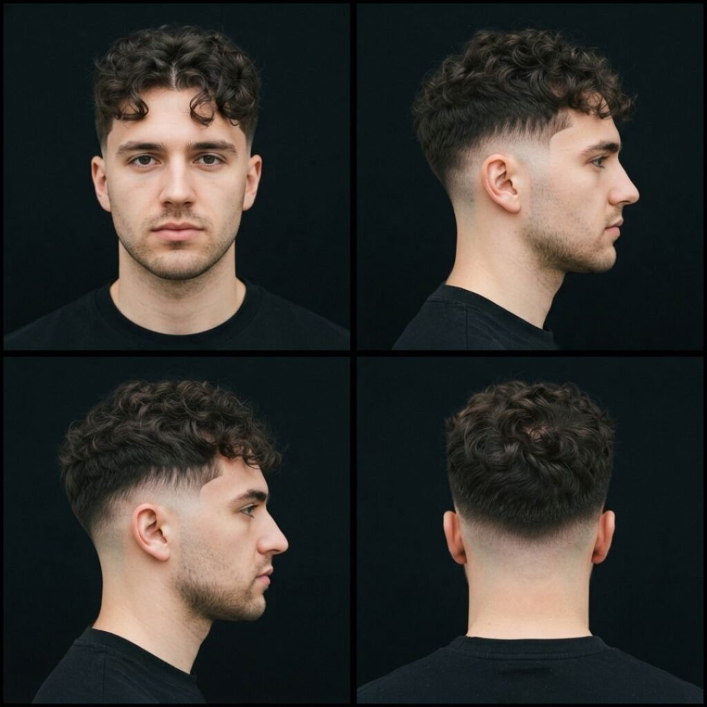 Messy Curly Middle Part
