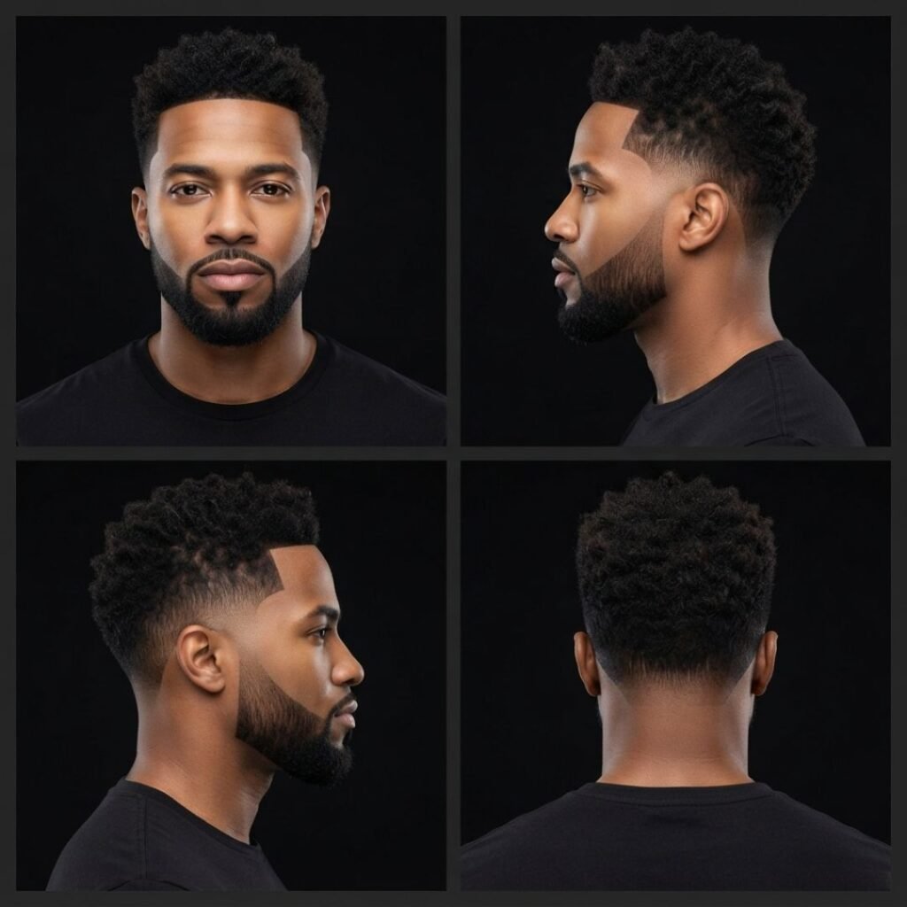 Mid Taper Fade with Angular Beard