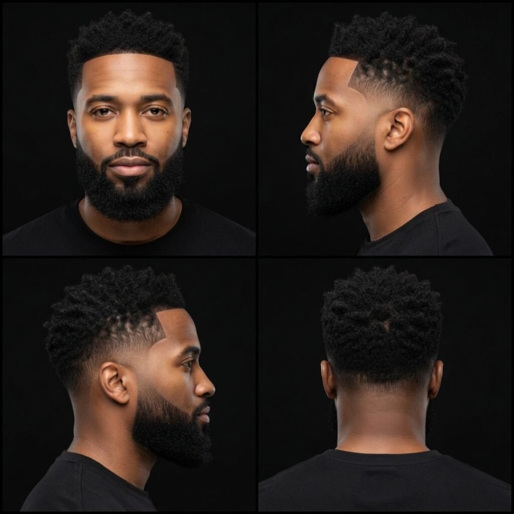 Mid Taper Fade with Full Beard