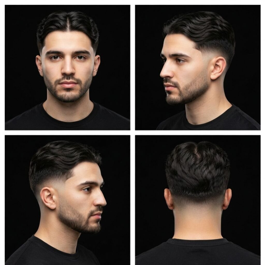 Middle Part with Mid Fade