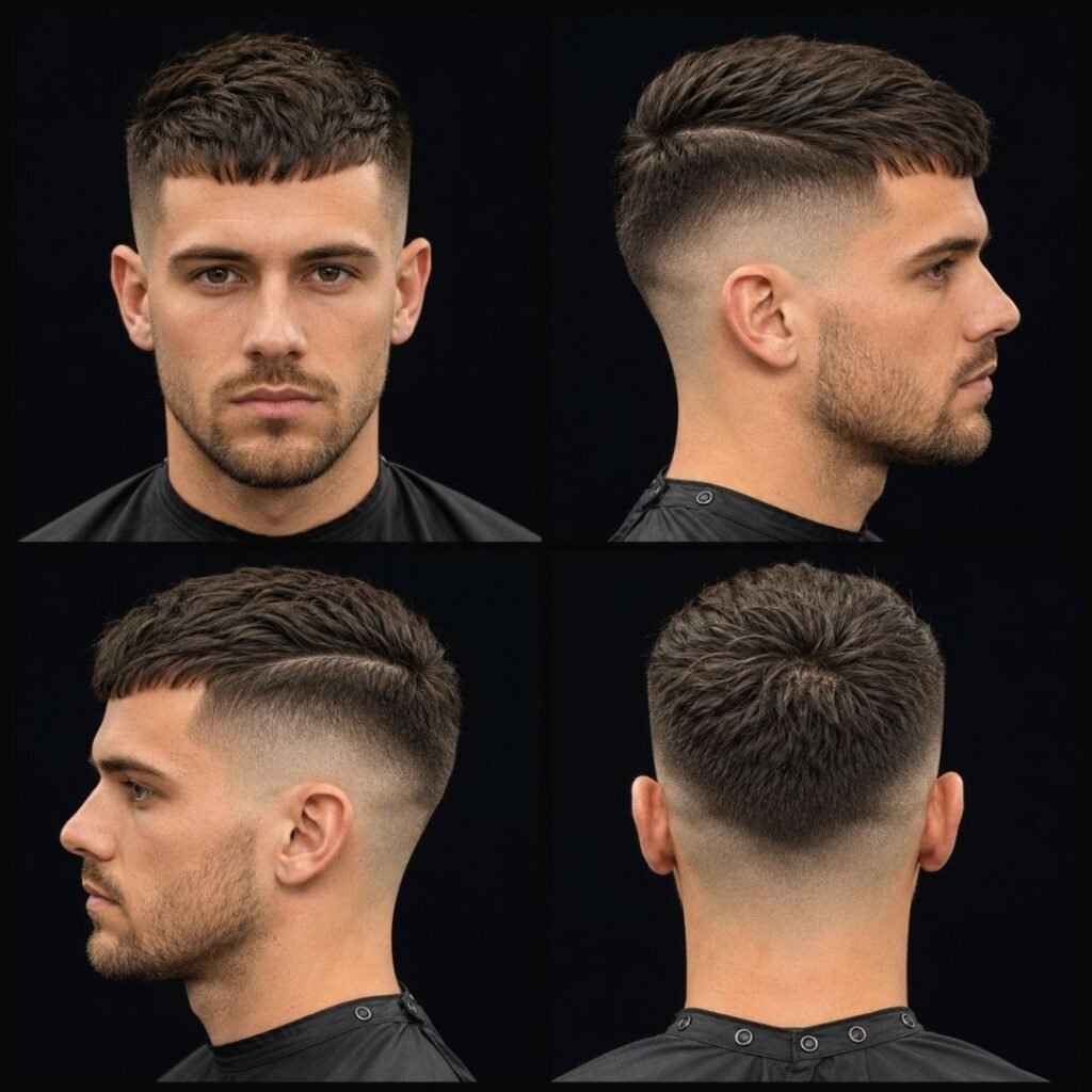 Side Part French Crop