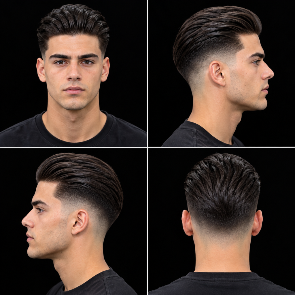 Slick Back: Best for Thick Straight Hair