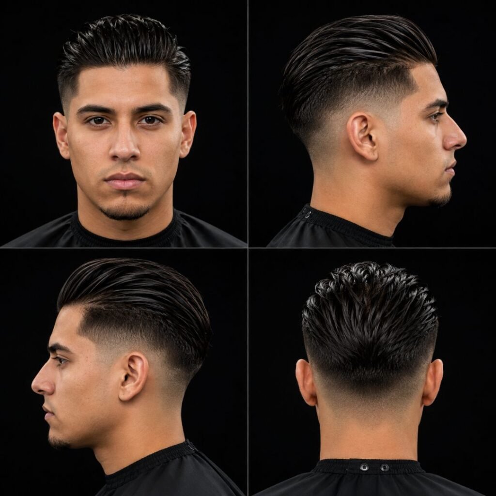 Slick Back Undercut with Taper Fade